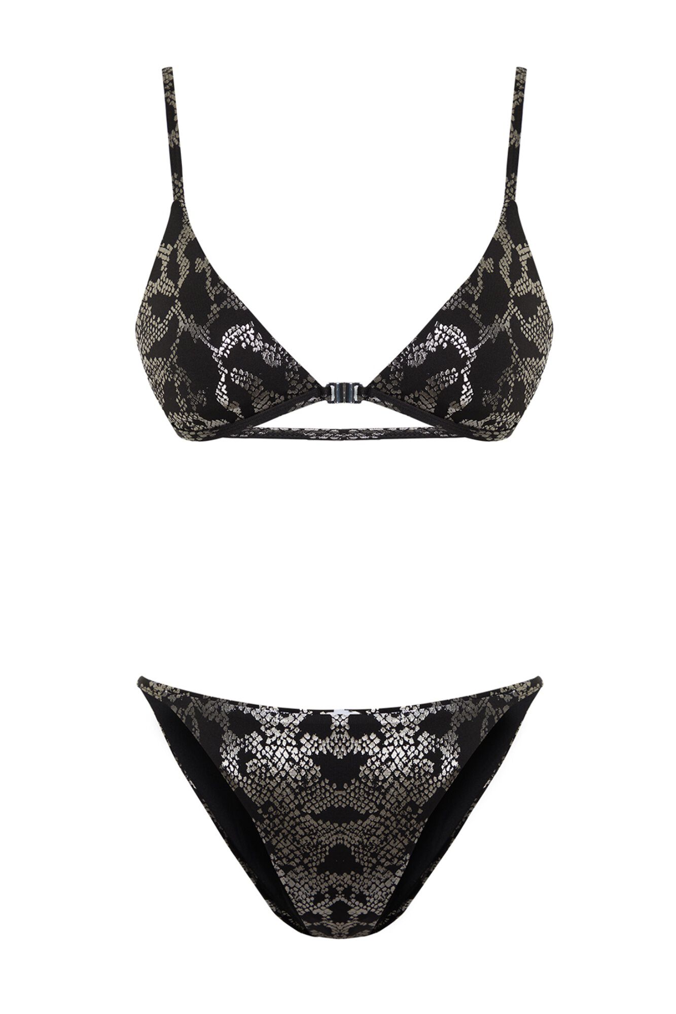 Trendyol Conjunto biqu&iacute;ni animal print metalizado