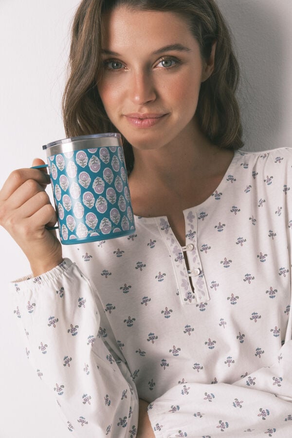 Women'secret Caneca térmica verde impressa verde