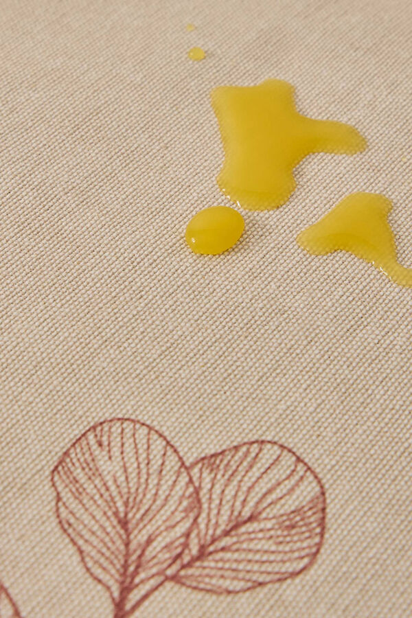 Textura Folhas de toalha de mesa de algodão resistente a manchas bege