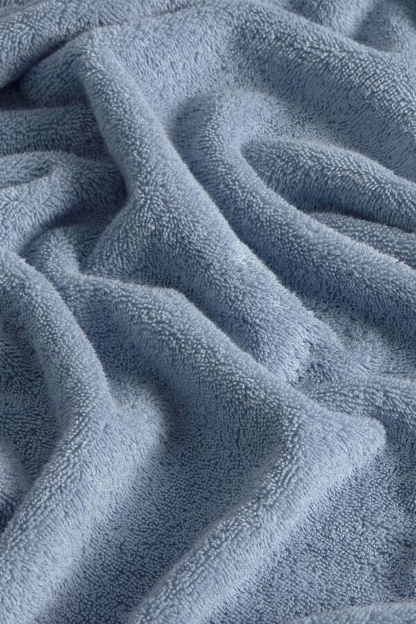 Textura Toalla ba&ntilde;o pespunte decorativo azul