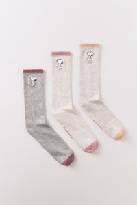 Women'secret Pack 3 meias compridas estampadas Snoopy