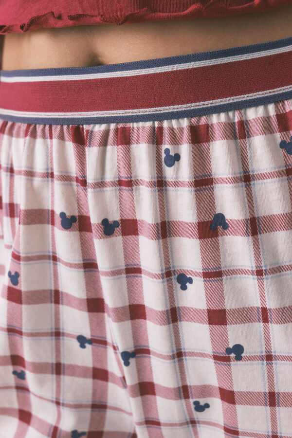 Women'secret Pijama largo algod&oacute;n Mickey rojo rojo