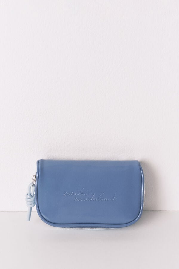 Women'secret Pequena n&eacute;cessaire de couro envernizado azul azul