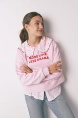 Women'secret Sweatshirt em algod&atilde;o rosa rosa