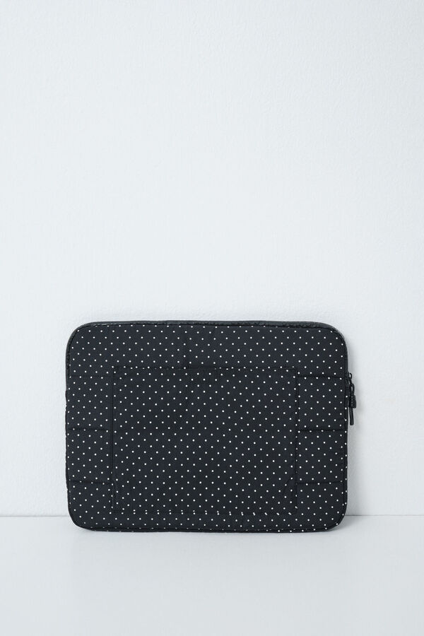 Women'secret Capa para port&aacute;til preta com bolinhas preto