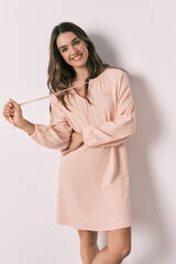 Women'secret Pink cotton ribbed midi nightgown red