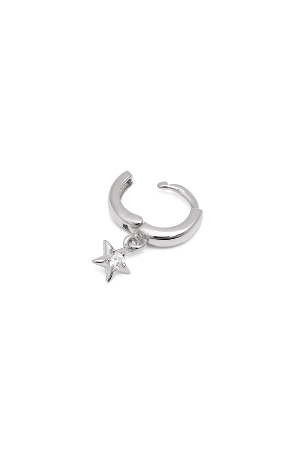 Singularu Brinco Solto Argola Dance Star Prata cinzento