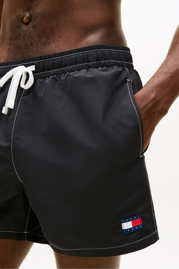 Tommy Hilfiger Fato de banho de homem com bandeira bordada preto