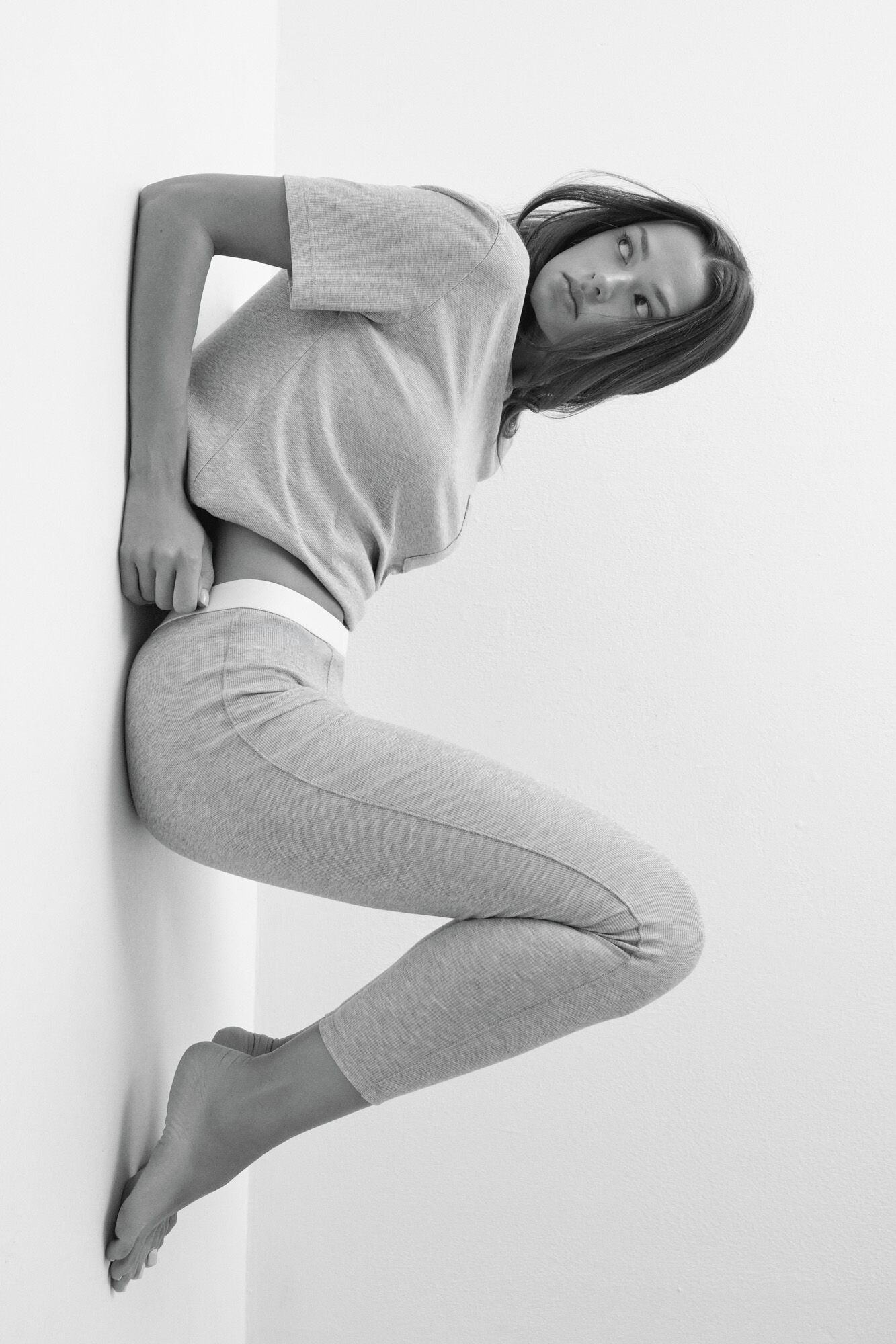 Women'secret Pijama comprido T-shirt legging cinzento