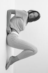 Women'secret Pijama comprido T-shirt legging cinzento cinzento