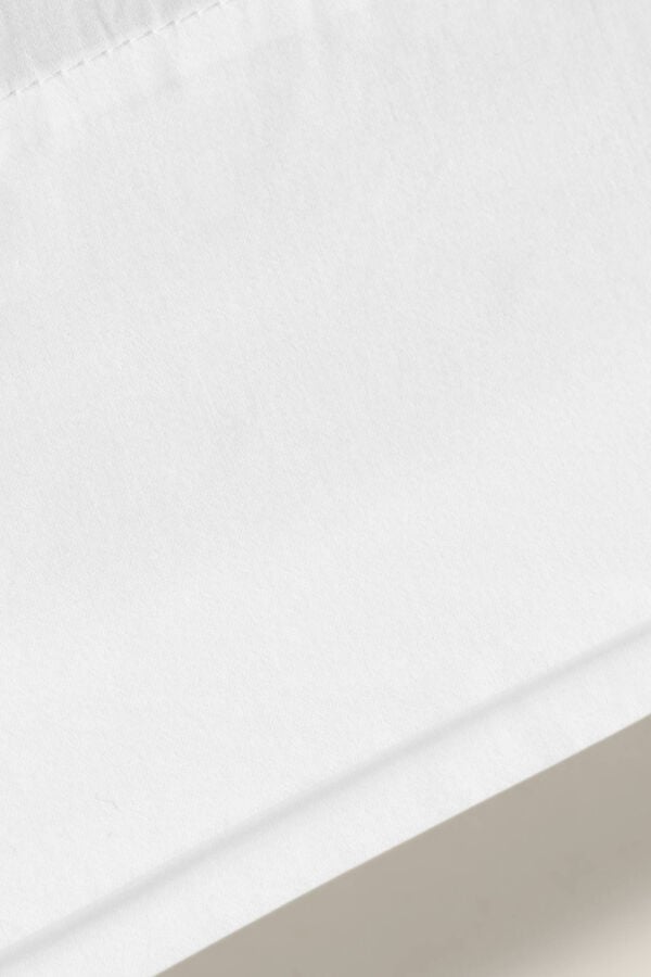 Textura Conjunto 2 capas almofada algod&atilde;o cetim. Cama 150-160 cm. branco