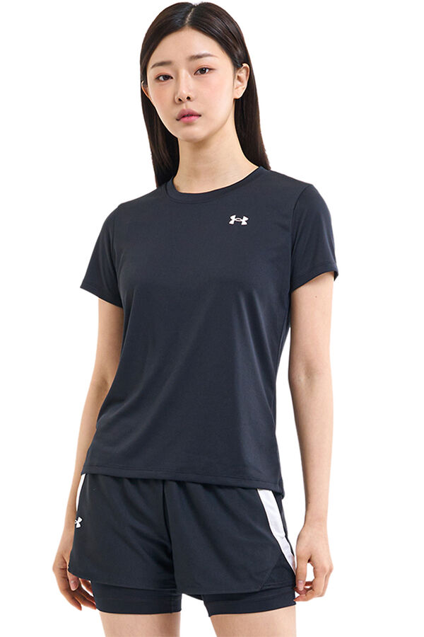 Under Armour T-shirt manga curta t&eacute;cnica preto