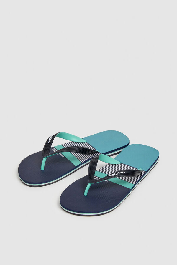 Pepe Jeans Chinelos de riscas multicolor cinzento