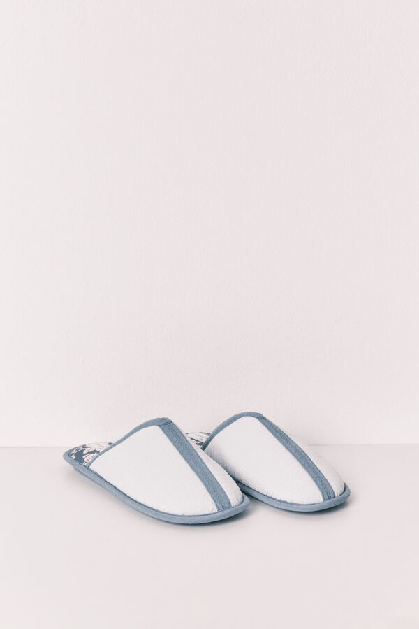 Women'secret Chinelos de quarto estampado azul azul