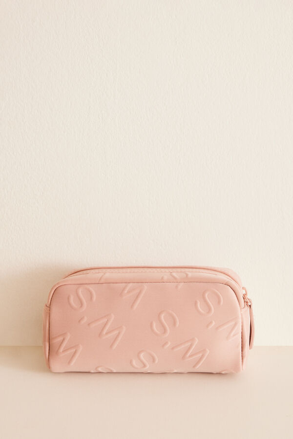 Womensecret Bolsa de toalete pequena com logo rosa rosa