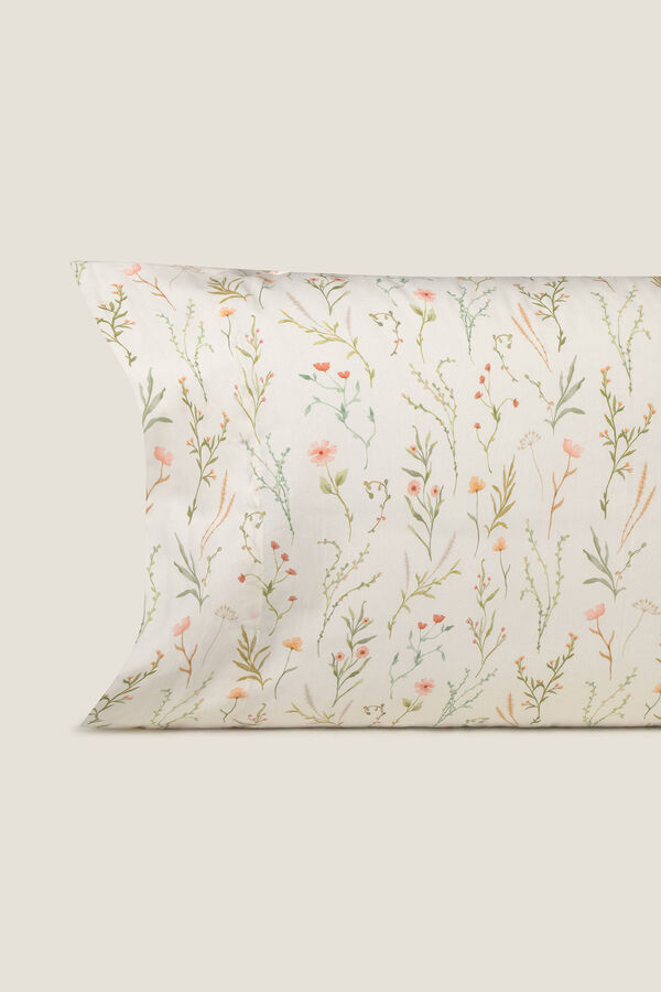 Textura Fronha de cetim estampada branco