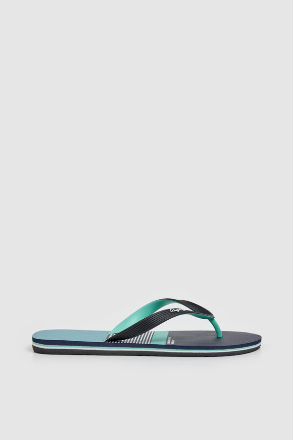 Pepe Jeans Chinelos de riscas multicolor cinzento