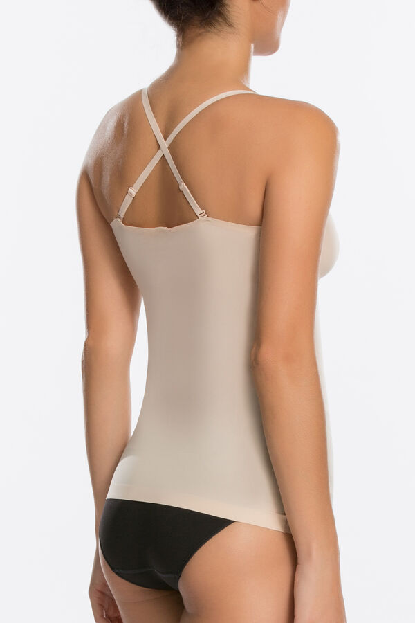 Spanx Camiseta reductora escote natural nude Spanx nude