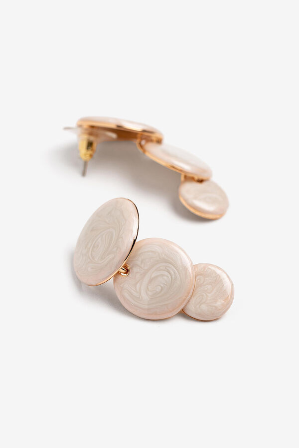 Vilanova Brincos pendentes circulares esmaltados estampado