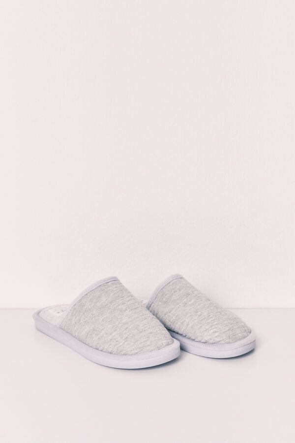 Women'secret Chinelos de quarto cinza e violeta verde