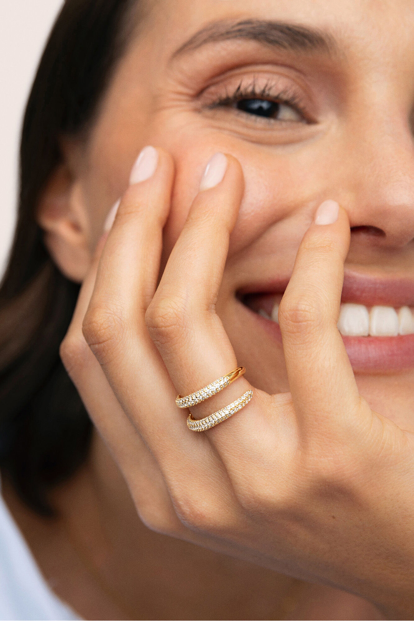 Singularu Anillo Doble Scarlett Ba&ntilde;o Oro