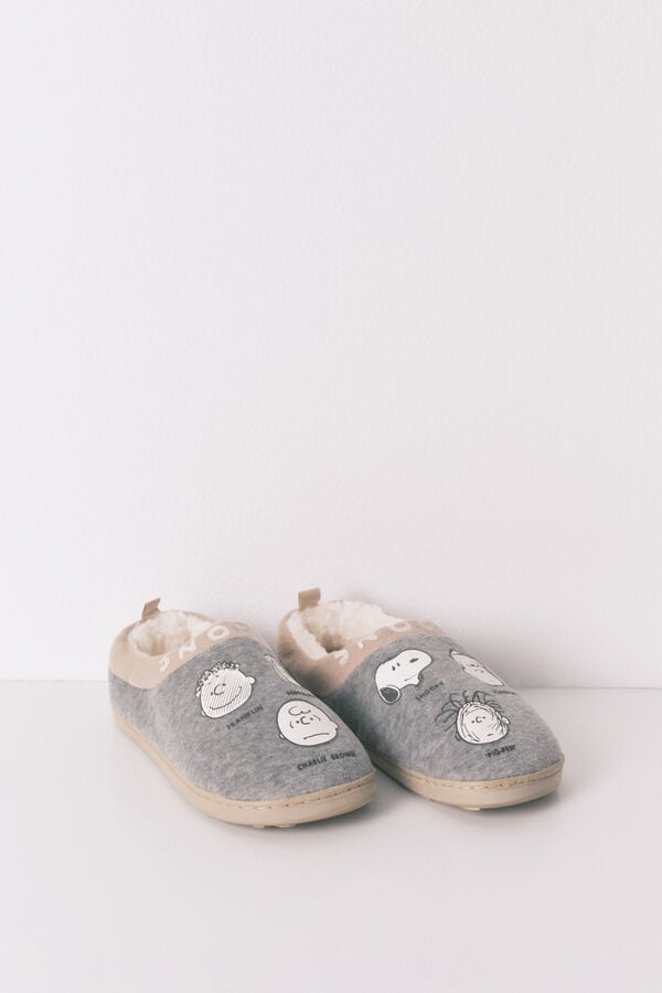 Women'secret Zapatillas casa gris Snoopy gris