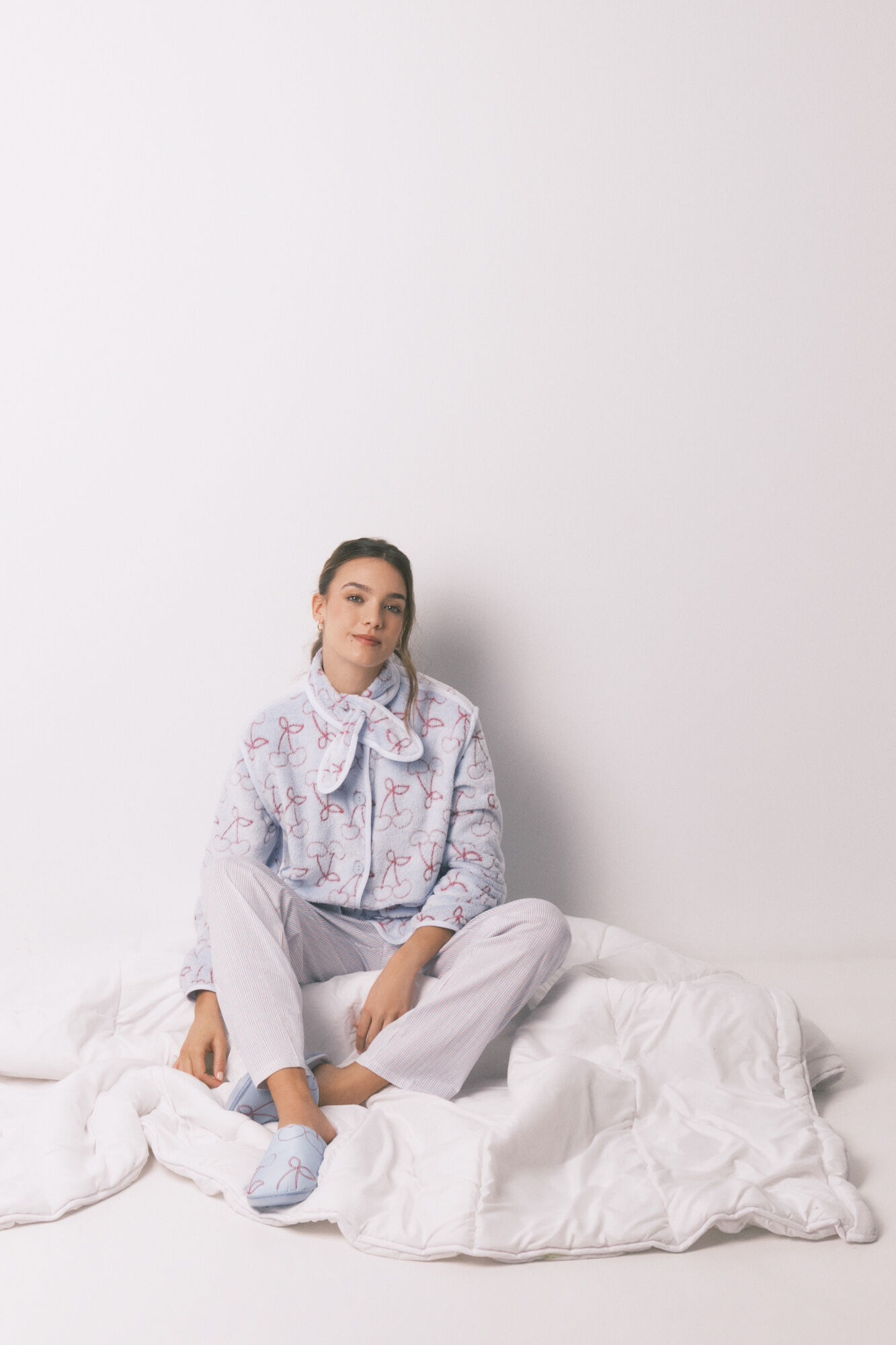 Women'secret Robe polar de borrego jacquard