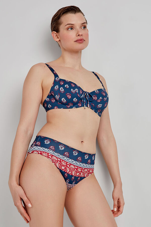 Gisela Top de biquíni com capacidade enchimento e estampado estampado