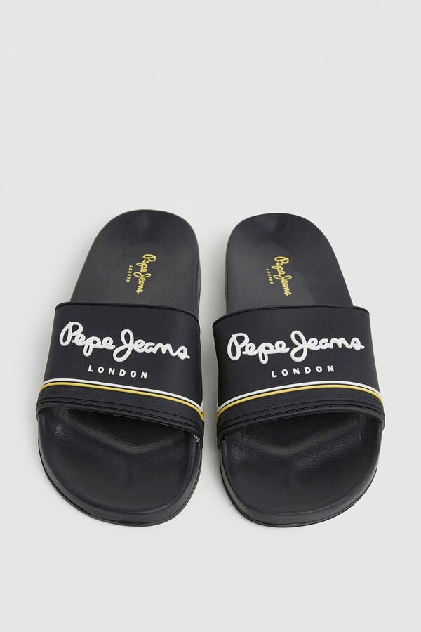 Pepe Jeans Sandalias de playa logo negro
