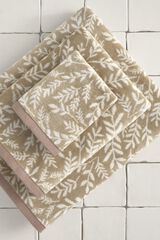 Textura Toalha turca jacquard flores cru
