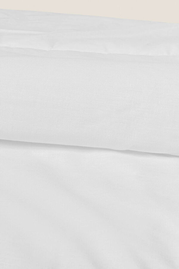Textura Enchimento nórdico algodão e bambu. Cama 80-90 cm. branco