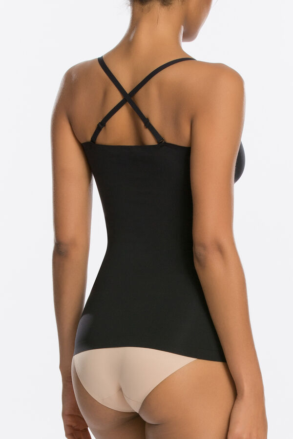 Spanx Camiseta reductora escote natural negra Spanx black