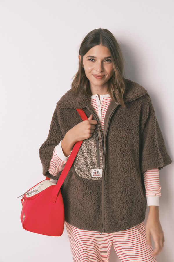 Women'secret Mala térmica vermelha para alimentos do Snoopy vermelho