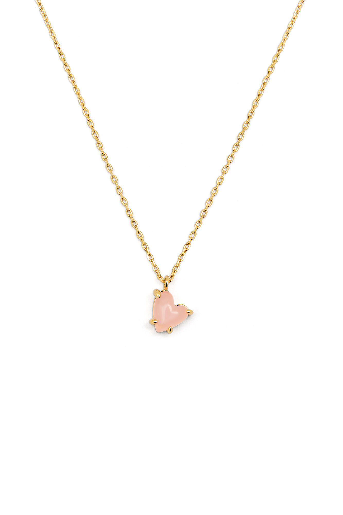 Singularu Collar Adorable Heart Pink Ba&ntilde;o Oro