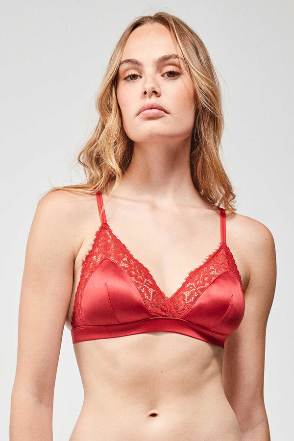 Gisela Sujetador triangular sin aro rojo