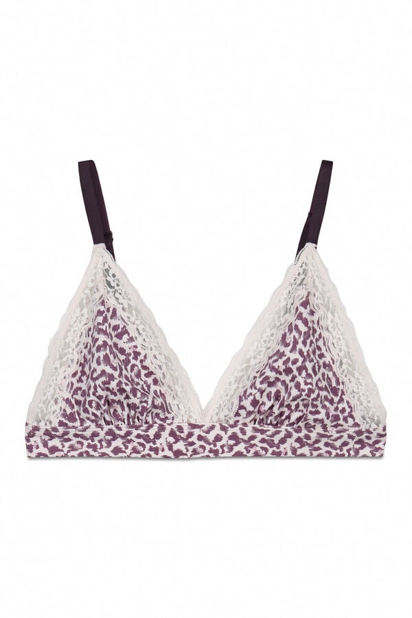 Women'secret Soutien triangular estampado animal print NATURAL cru