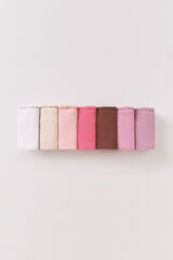 Women'secret Pack 7 tangas algod&oacute;n rosa blanco