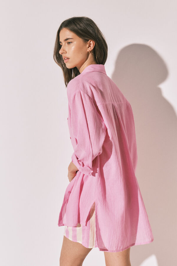 Women'secret Camisola comprida em algod&atilde;o rosa rosa