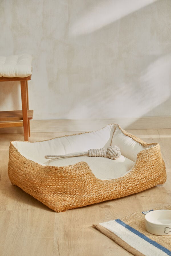 Calma House Cama para animais de estima&ccedil;&atilde;o em juta Ural 50x40 cru