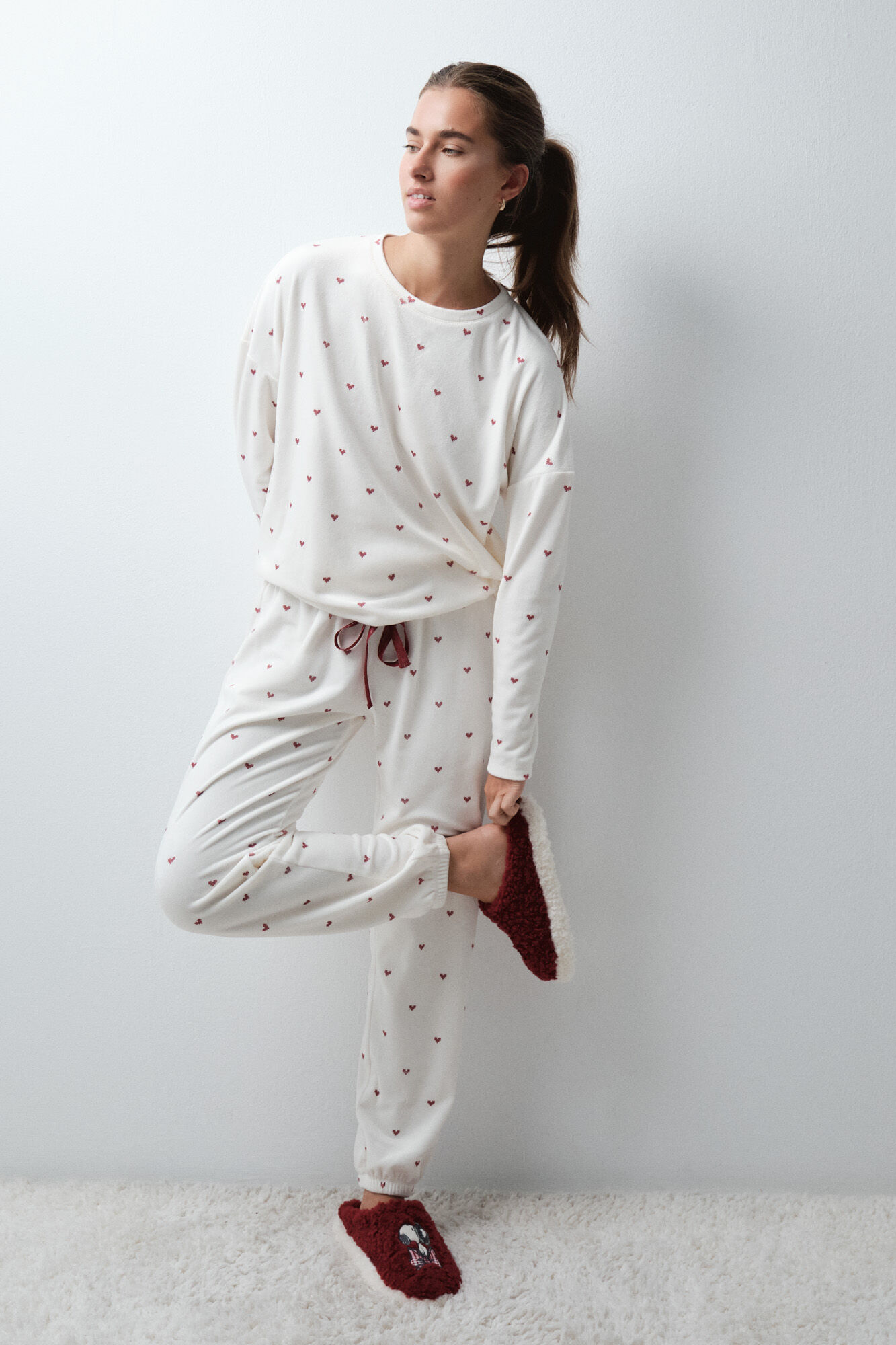 Women'secret Pijama largo estampado corazones