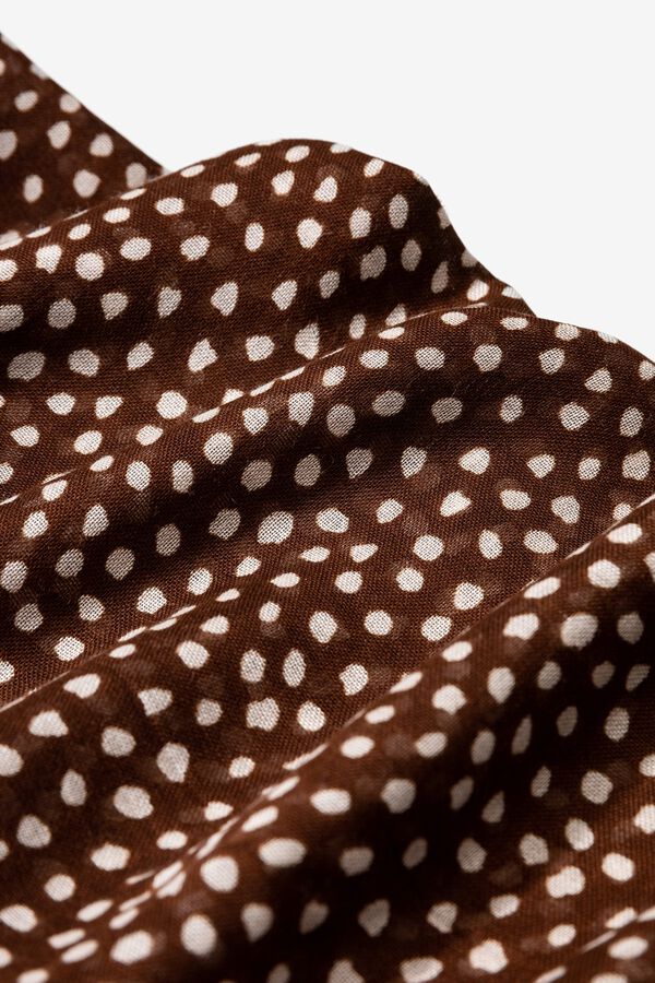 Vilanova Pa&ntilde;uelo rectangular estampado marr&oacute;n