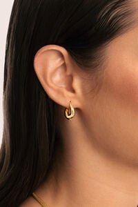 Singularu Organic Twist Earrings Gold Plated