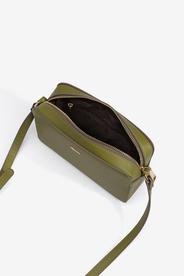 Vilanova Bolsa transversal com efeito de couro verde