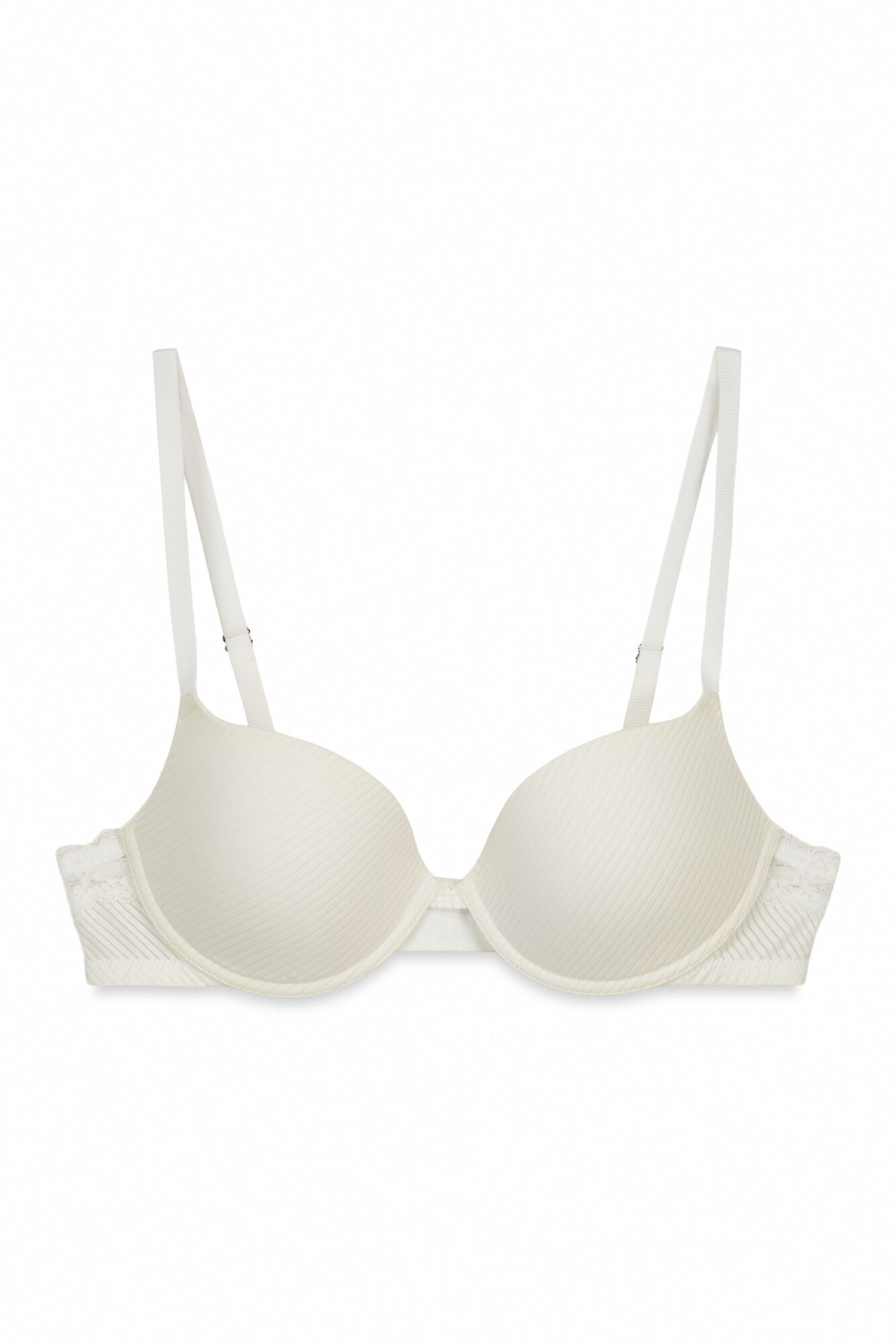 Women'secret Soutien cl&aacute;ssico &agrave;s riscas em microfibra branco BEAUTIFUL