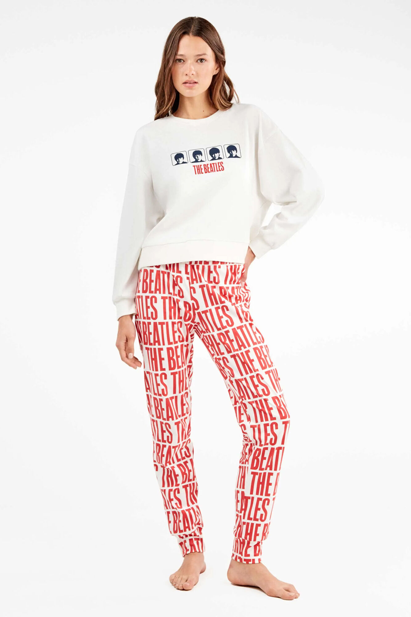 Gisela Malha de pijama de malha entrela&ccedil;ada dos Beatles