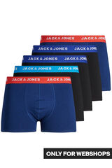 Jack & Jones Pack de 5 boxers b&aacute;sicos azul