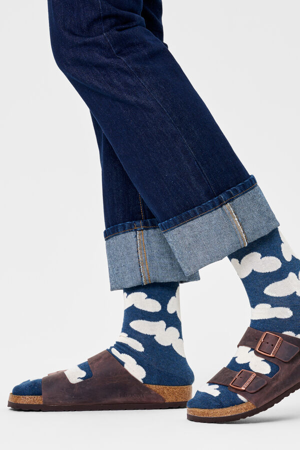 Happy Socks Meias unissex nubladas azul