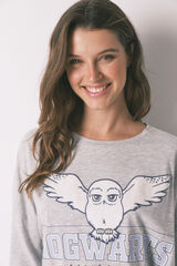 Women'secret Pijama comprido em algodão da Hedwig cinza cinzento