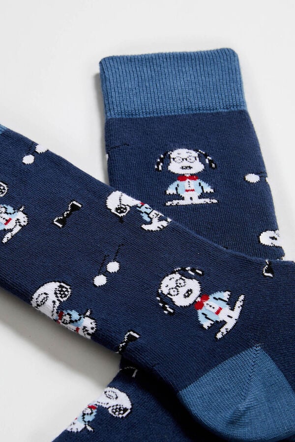 Besocks Meias Besocks Snoopy at&eacute; o meias feitas de algod&atilde;o org&acirc;nico preto azul