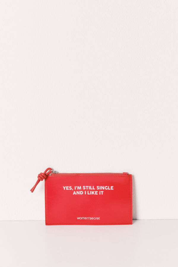 Women'secret Carteira mini em verniz vermelho vermelho